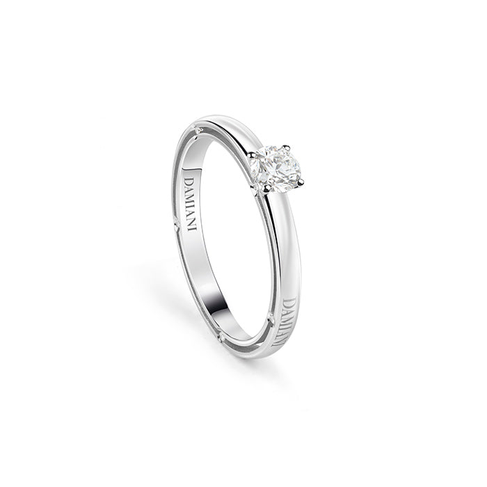 Damiani D Side Solitaire Ring 