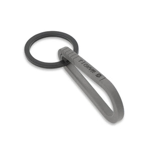 Mano J PORTACHIAVI PORTACHIAVI MOSCHETTONE IN TITANIO CON DIAMANTE BLACK DA 3 PUNTI