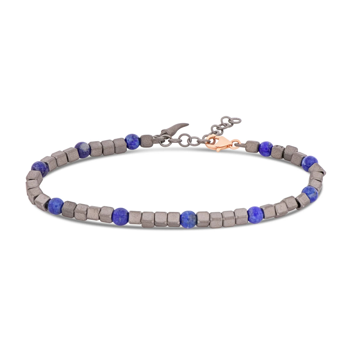 Mano J Bracciale Titanio Lapis e oro rosso 9kt