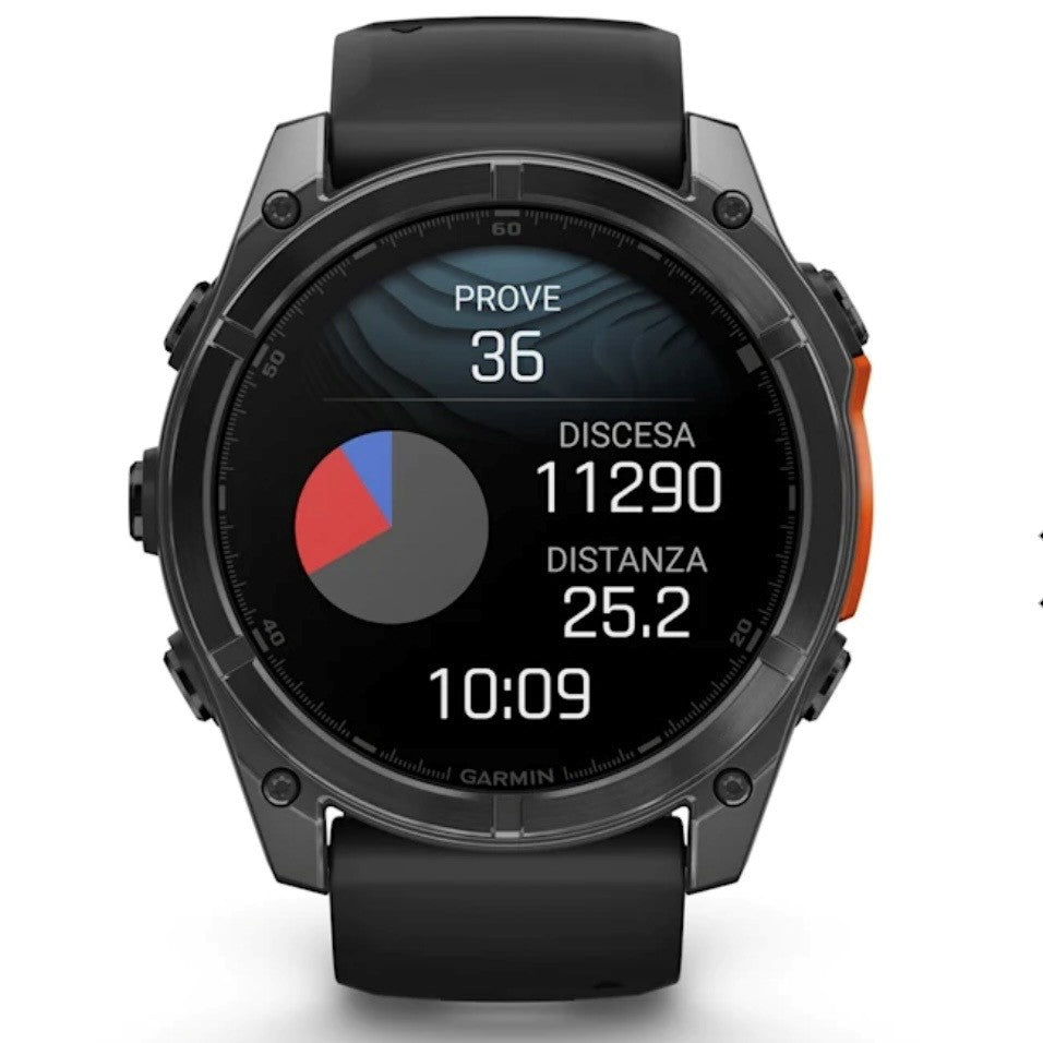 Garmin fenix 8- 51 mm, MicroLED Sapphire, Titanio, Carbon Gray DLC  010-03380-05