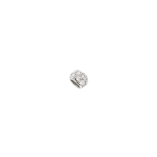 DODO Componente Rondella in Oro Bianco 18Kt e Diamanti Bianchi